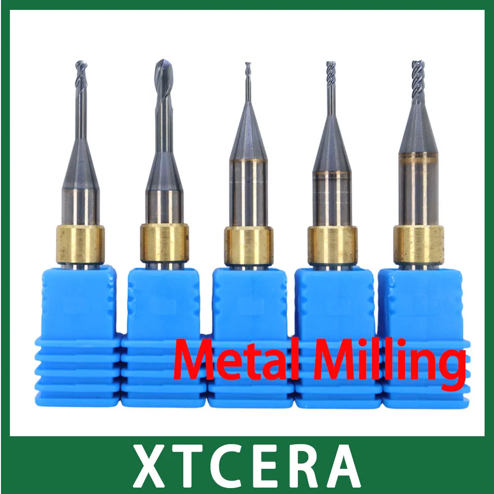 

XTCERA X-MILL 600 Metal Milling Burs – Ball, Bullnose, Flat-End, Thread Tools for Titanium, Co-Cr
