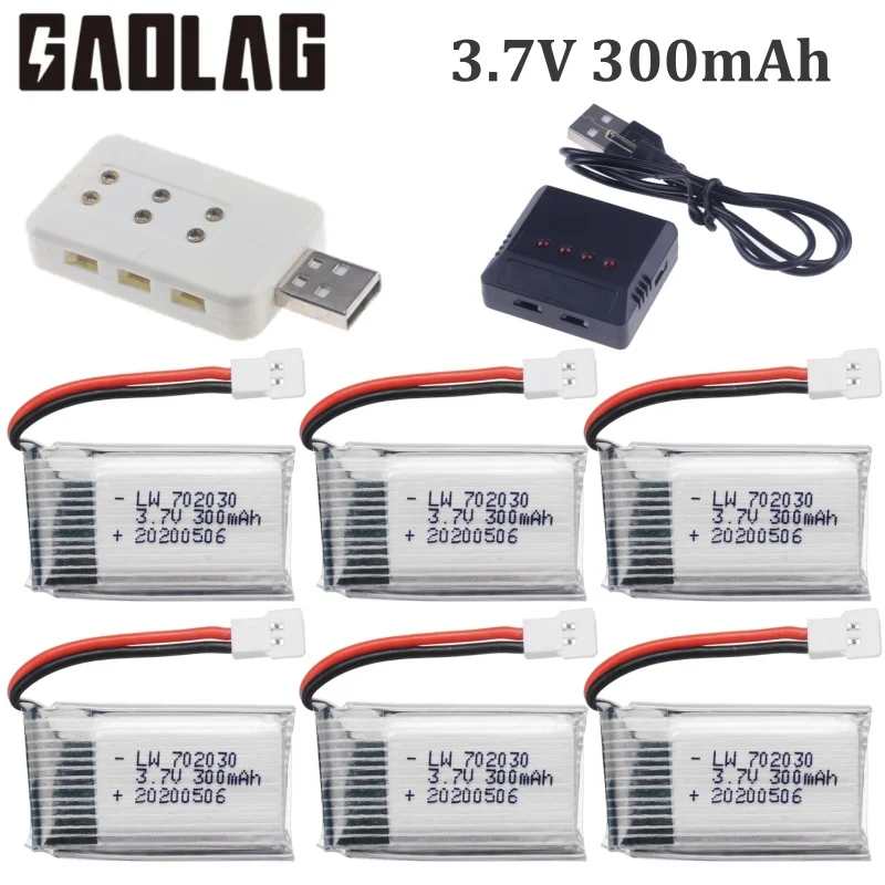 3.7V 300mAh lipo battery For E55 FQ777 FQ17W DFD F180 FY530 U816 U830 H107 X11C Battery 20C 702030 For RC Quadcopter Spare Part