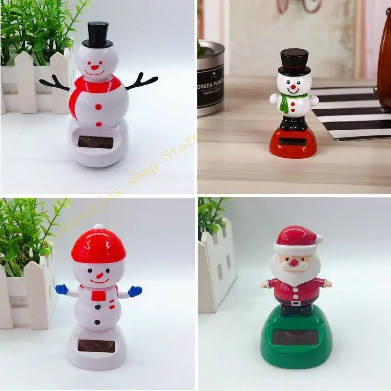 

T21E Funny Christmas Solar Powered Ornaments Console Dashboard Interior Accessory