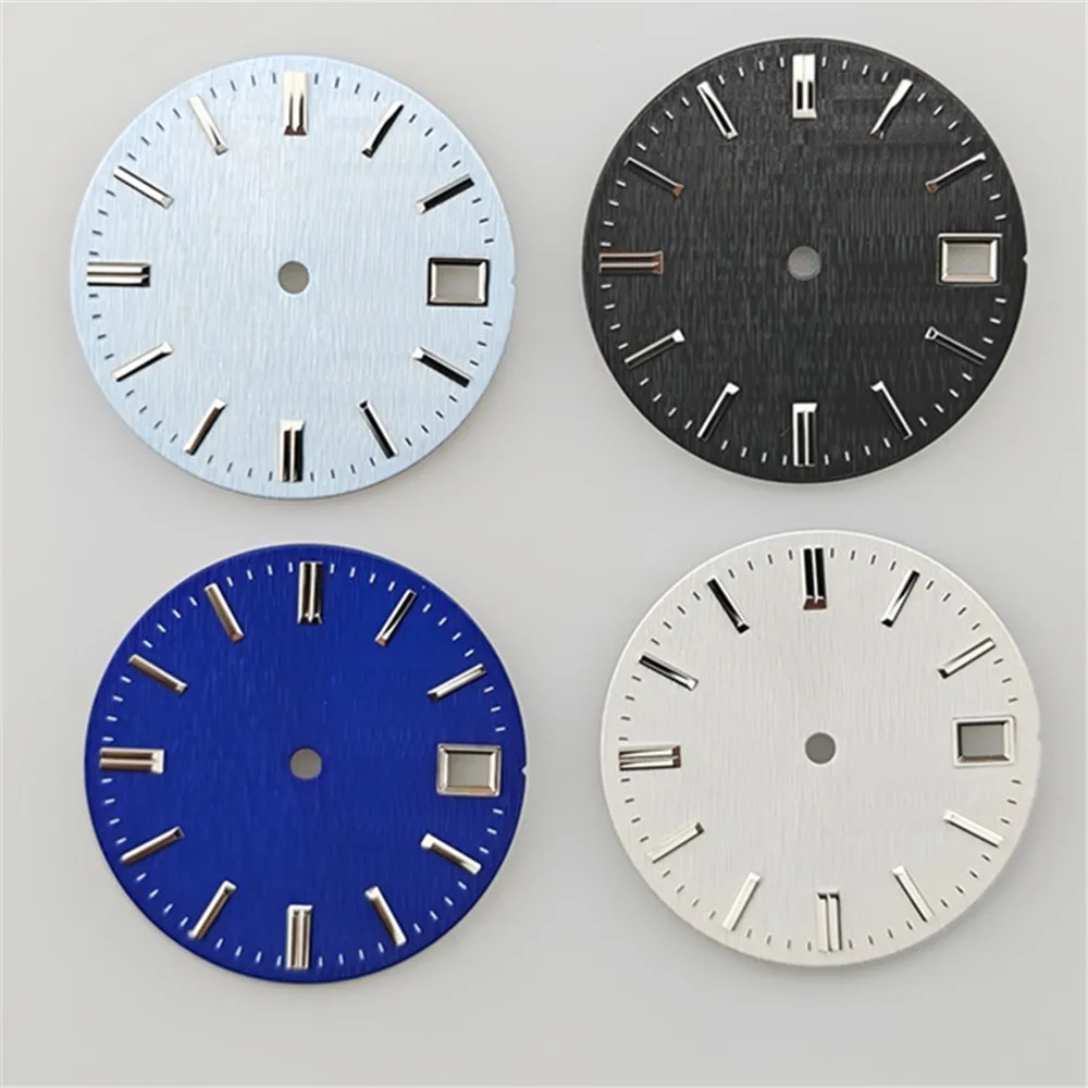 Adecuado para esferas NH35/NH36, accesorios de reloj mecánico modificado Icefall sin palabras en la superficie NH36, reloj de buceo utiliza esfera
