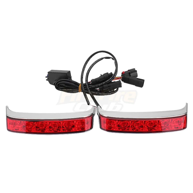 Moto LED Saddlebag Tail Run Brake Turn Signal Lights Lamp Rear Light Motorcycle For Harley Touring Street Glide Limited 14-21