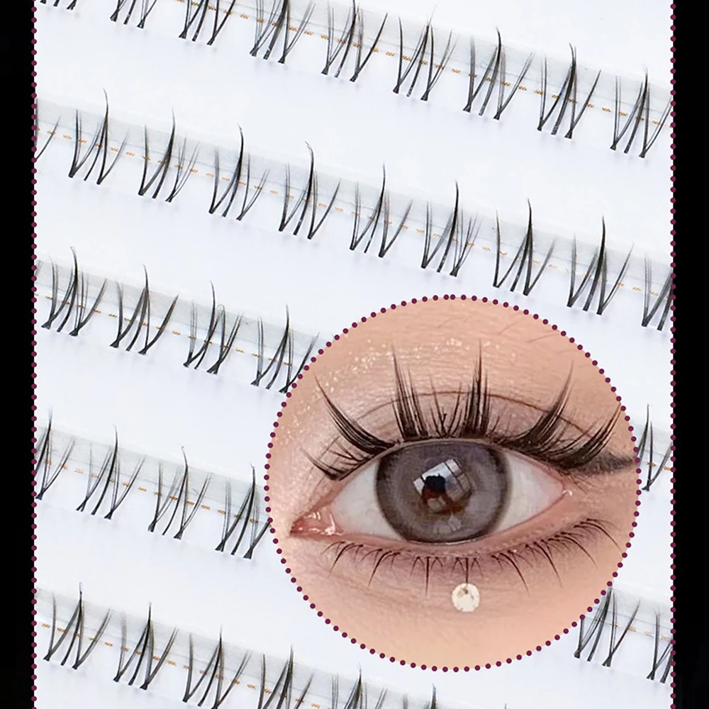 Lower Eyelash Air Lower Eyelashes Fairy Fake LashesSegmented Natural Under Lashes Manga Bottom Lashes Makeup Eyelash Makeup Tool