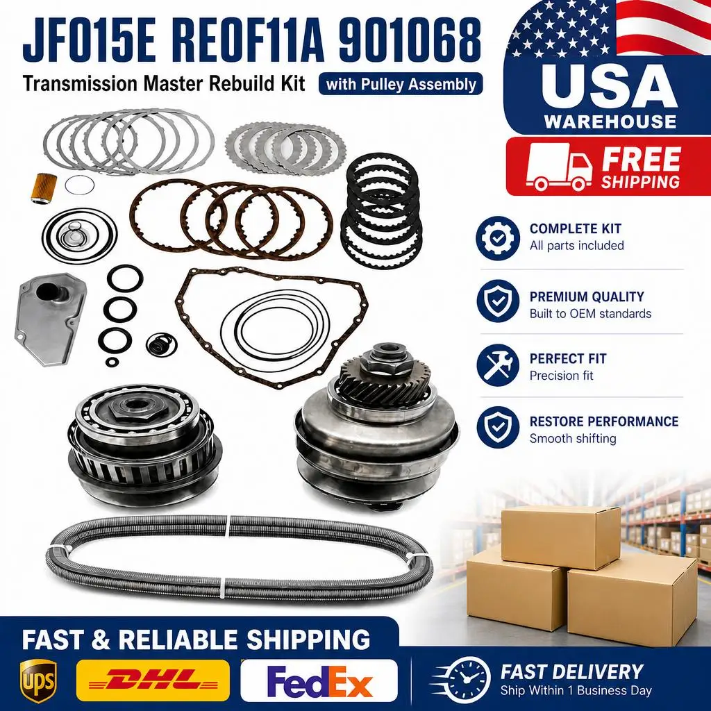 JF015E RE0F11A 901068 Fit For Nissan Transmission Master Rebuild Kit & Pulley Set W/ Belt