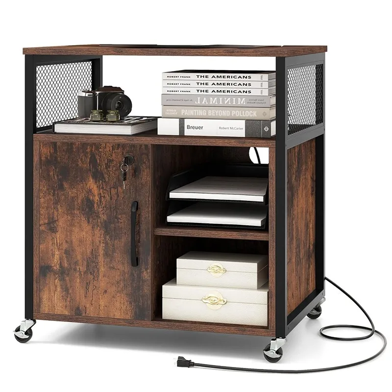 File cabinet Locker with US standard socket removable