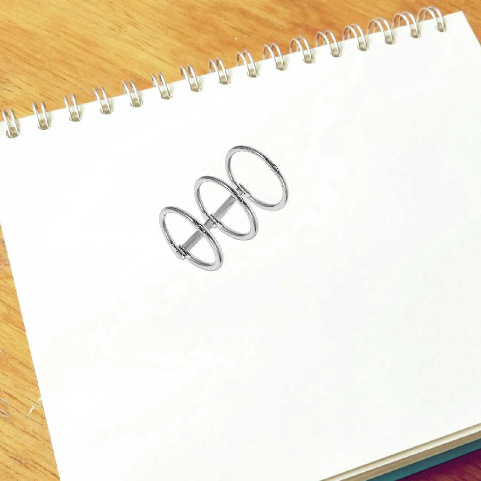 

10Pcs Iron Openable Binder Rings 3-Ring Loose Leaf Clasps for Calendar Notebook Scrapbook DIY Projects Iron Calendar Clasps