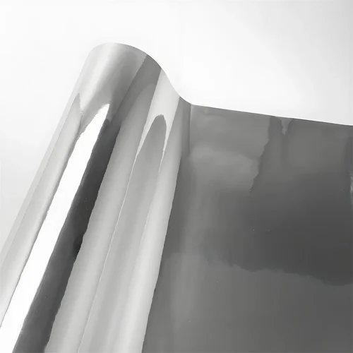 Imagen 1 del producto Envoltura de vinilo plateado cromado estirable, pegatina de liberación de aire para coche, rollo de película autoadhesiva, decoración DIY, envoltura de película de espejo cromado