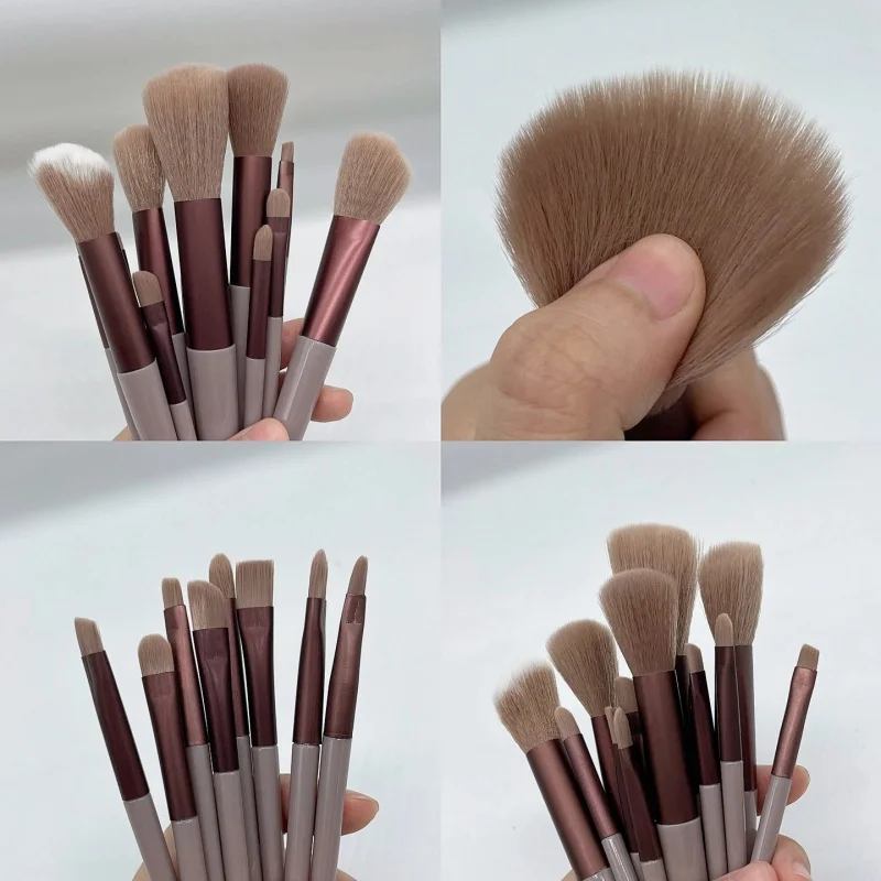 13PCS Makeup Brushes Set Eye Shadow Foundation Female Cosmetic Brush Eyeshadow Blush Beauty Soft Make Up Tools Bag