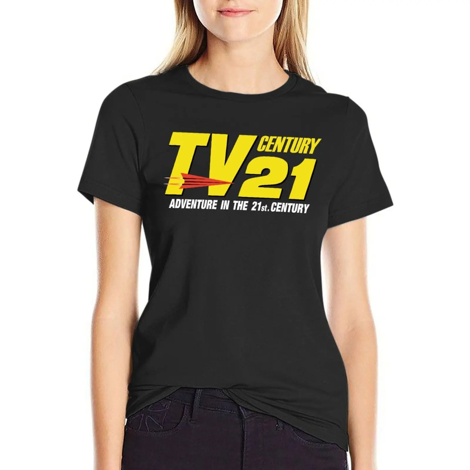 Retro 1960's 1970's TV Century 21 T-Shirt sweat graphics cute tops korean fashion tshirts for Women