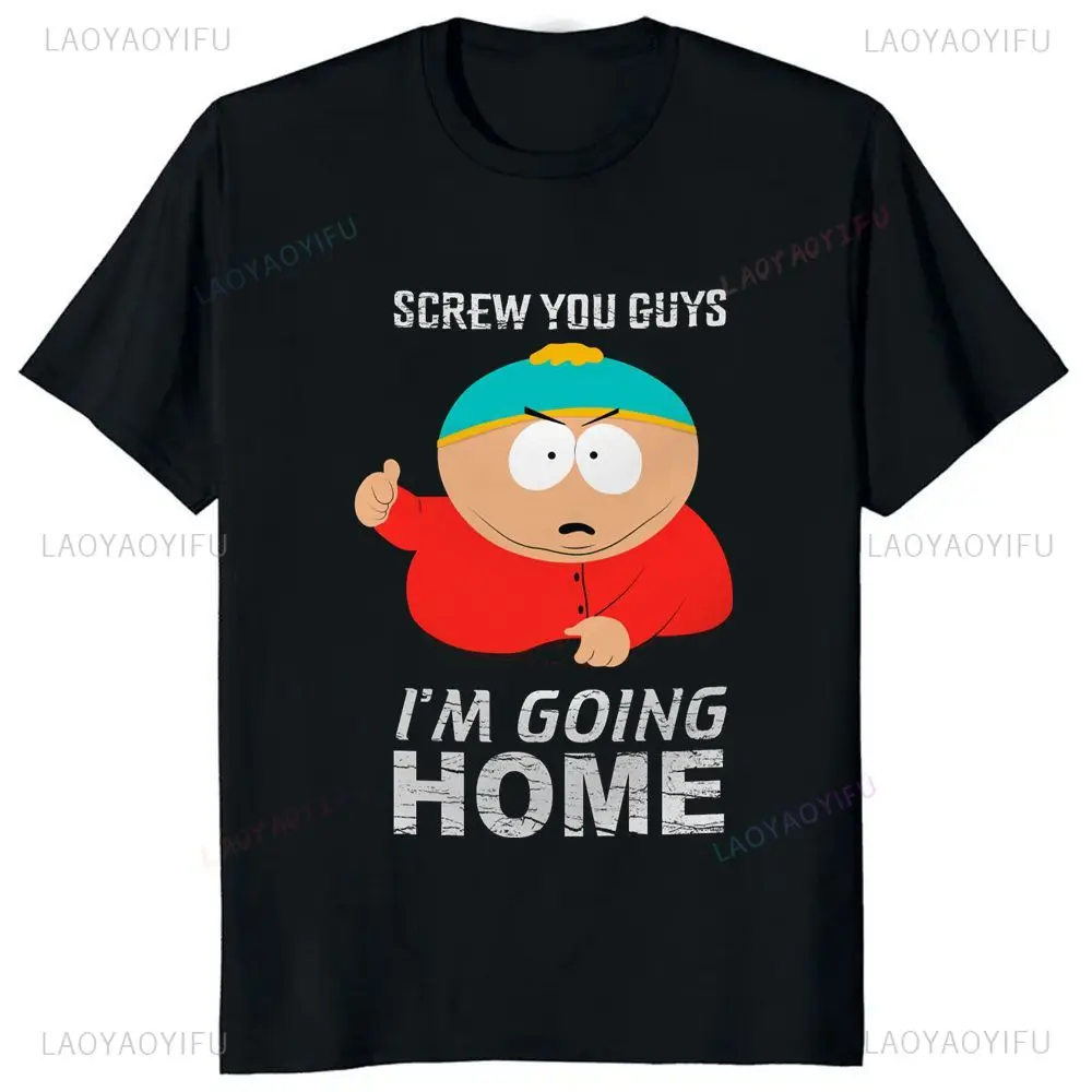 

Printed Vintage TV Show South Park Cartman T-shirt Cartoon Clothing Short Sleeve Crew Neck T-shirt