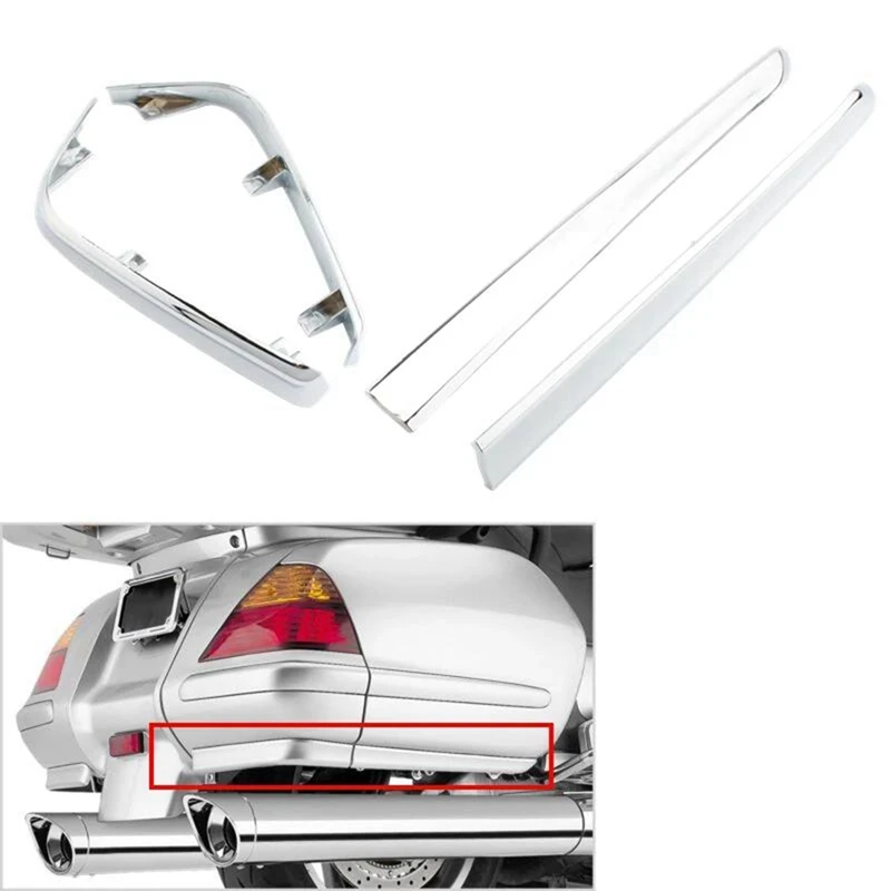 

M0t-rMotorcycle Saddlebag Moldings Decoration Strip for Honda Goldwing 1800 GL1800