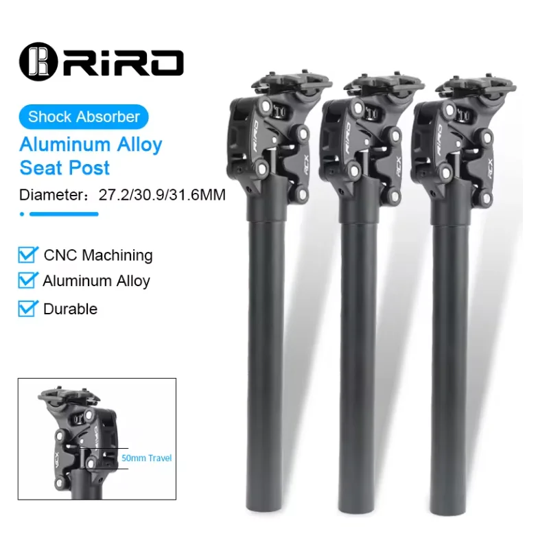 

Амортизационный подседельный штырь RIRO RCX для велосипеда, 350 мм * 27.2/28.6/30.0/30.4/30.9/31.6/33.9 мм, для MTB/электровелосипедов