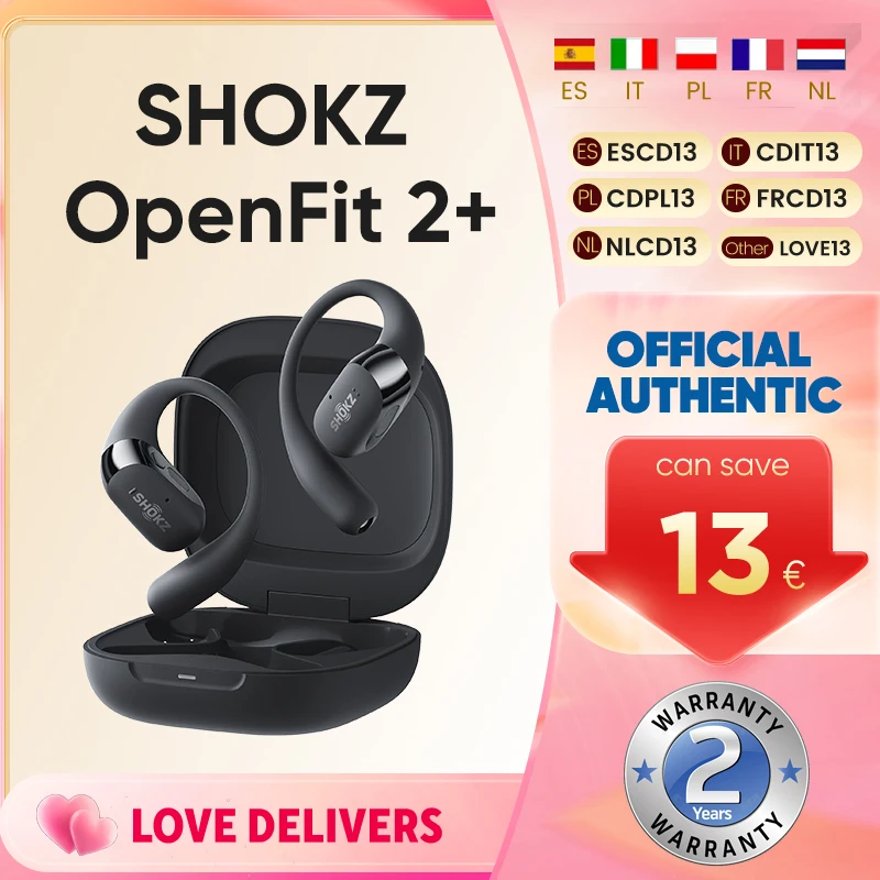 Nouveau SHOKZ OpenFit 2 + T921 écouteurs à oreille ouverte Dolby Audio sans fil Bluetooth crochet casques avec micro 48h utilisation IP55 Charge rapide