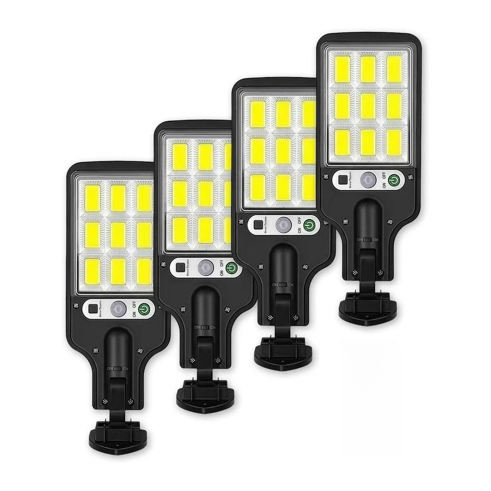 

Solar Street Lights – Wide-Angle Flood with Motion Sensor, Dusk-to-Dawn & Remote – IP66 Waterproof for Yard & Parking