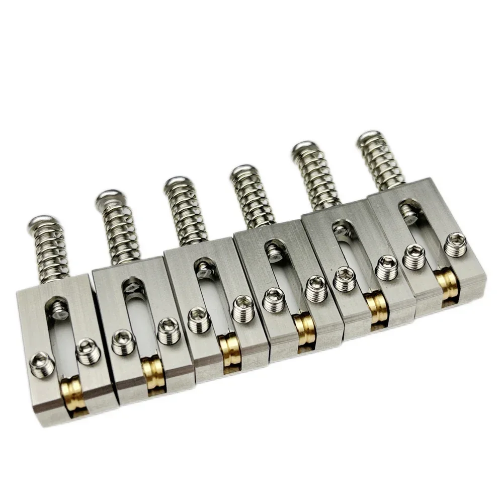 【Made in Japan】 Stainless Steel Roller Saddle Electric Guitar Tremolo Bridge Saddles for Stratocaster Strat ST Guitar 10.5/10.8 - Image 2