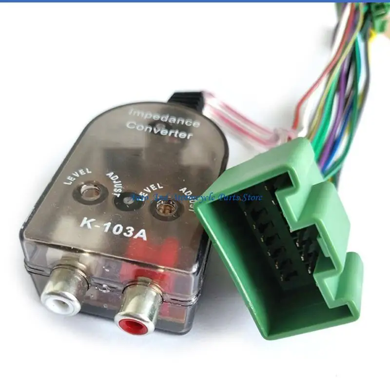 P9FD Car Stereo High to Low Line Speakers Converter Adapter Bass Adapter Wire Speakers Levels Converter Cable