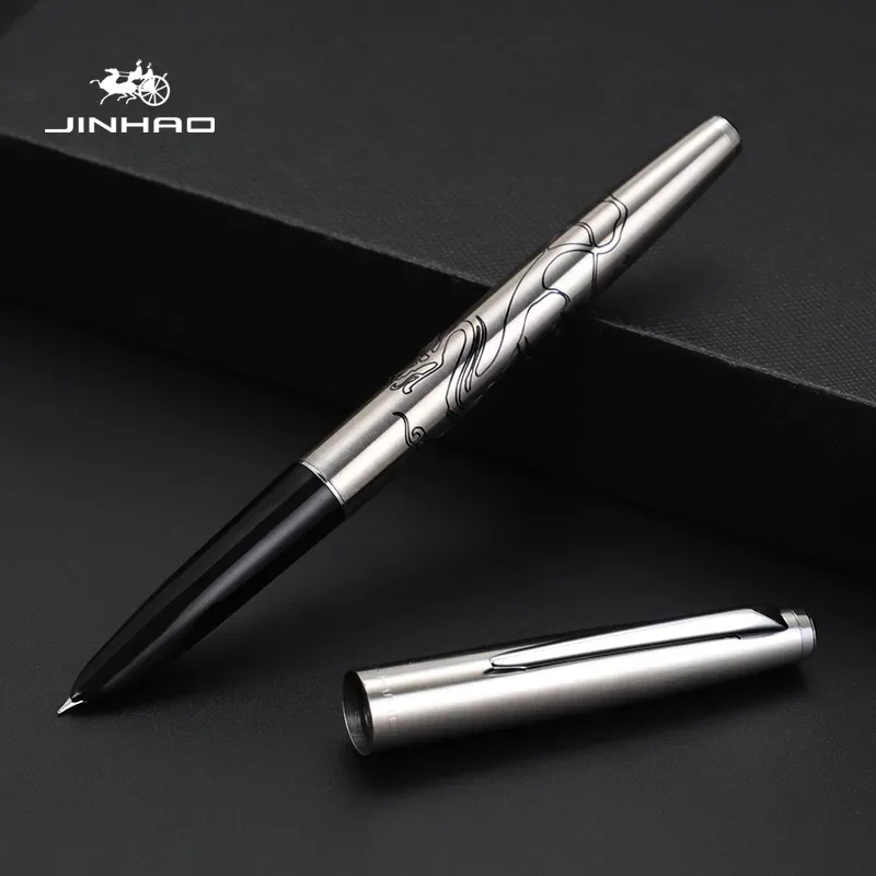 JINHAO 911 All Steel Fountain Pen  Classic Body Financial Tip 0.38mm Elegant Stationery Office School Writing Supplies PK 9019