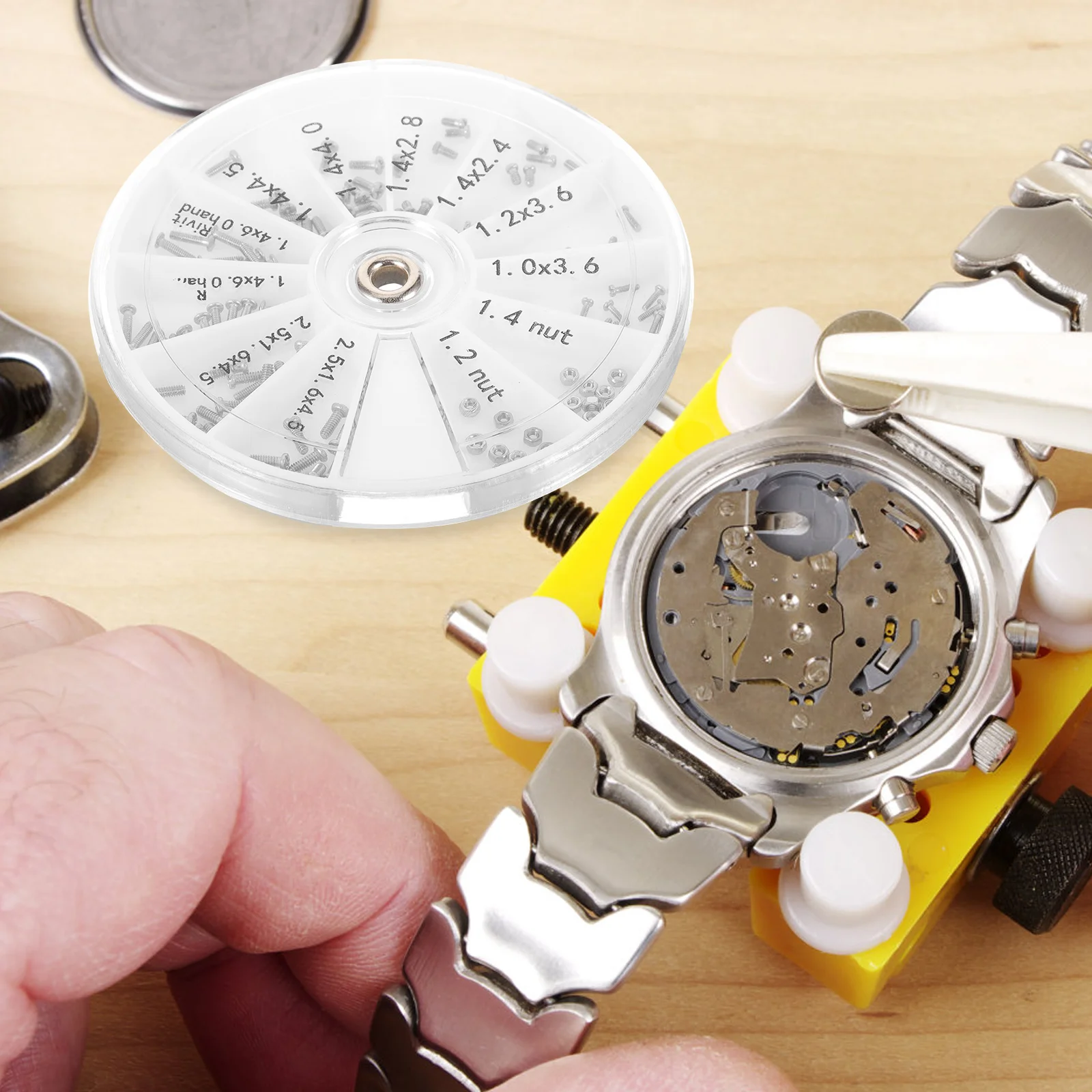 

1 set Eyeglass Kit Stainless Steel Screws Nuts Glasses Tool Watch Sunglasses Fixing Storage Glasses Screws Repair Kit Box