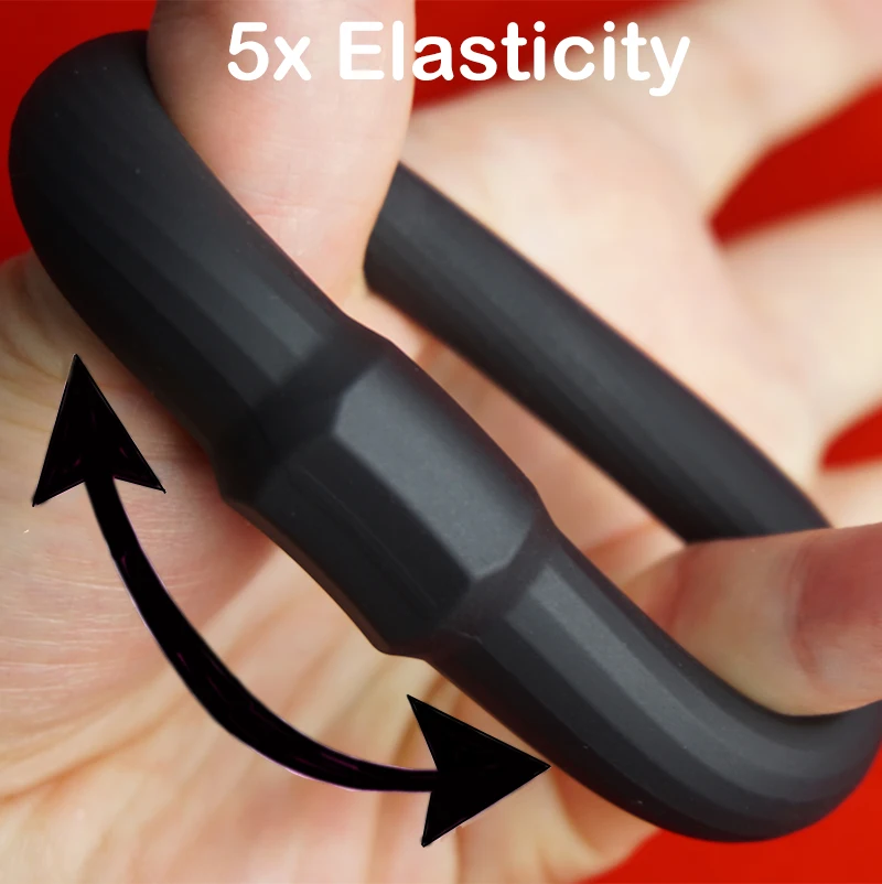 Silicone Penis Enhancer Prolonging Cock Ring Delay Ejaculation Men,Soft Stretchy Cockring Ball Testicles Scrotum Stretcher,CBT