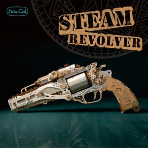 DIY 3D لغز خشبي مسدس البخار تجميع أطقم نموذج اللعب للأطفال الفتيات هدية عيد ميلاد أعلى 8 مبيعات 3D لعبة بندقية - No8