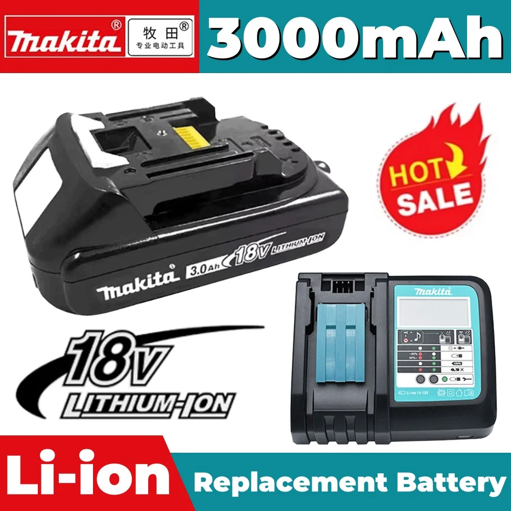 

100% original Makita 3.0Ah 18V Rechargeable 3ah Battery for Makita 18V BL1830 BL1830B BL1840 BL1840B BL1850 BL1850B Power Tools