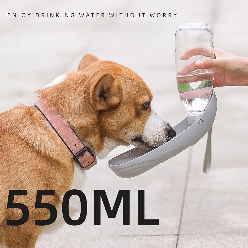 500ml Portable Dog Water Bottle Outdoor Travel Drinking Pet Drinking Bottle for Small Medium Dogs Puppy Cat Feeder Pet Supplies