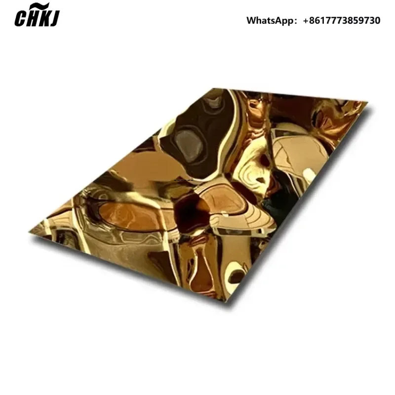 

CHKJ Colored Stamped Stainless Steel Decorative Water Ripples Corrugated Sheet for Ceiling Decoration Wall Panels