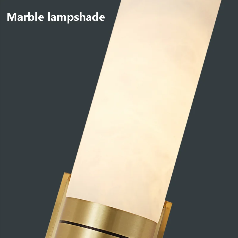 High-end Copper Marble Wall Lamp New Creative Bedroom living roomWall Sconce Corridor Luxury Natural Stone Lighting Fixtures