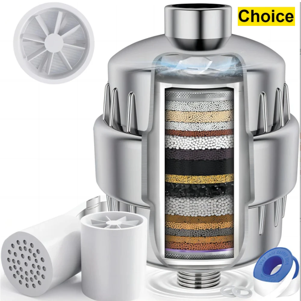 

15-20 Stages High Output Shower Water Activated Carbon Filter Remove Chlorine Heavy Metals Filtered Showers Headhower Head Softe