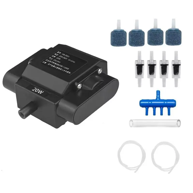 

BOFO 20W High-Efficiency Aquarium Oxygen Pump With 4 Adjustable Outlets For Fish Tanks, Hydroponics, EU-Plug