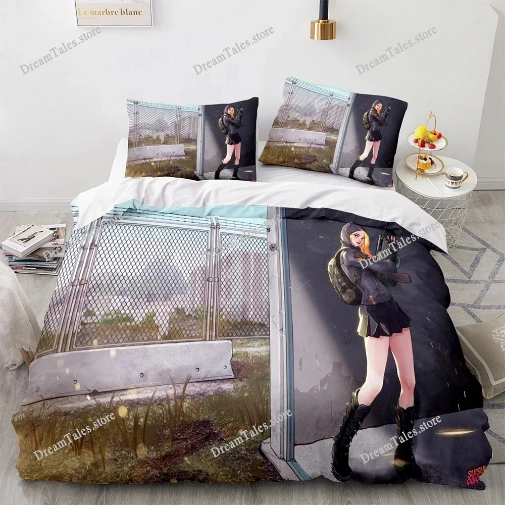 

Bedding Set PUBG Single Twin Full Queen King Size Game PUBG Bed Set Aldult Kid Bedroom Duvet Cover Sets 3D Print Luxury Gift