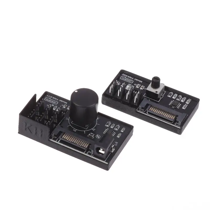 PWM Fan Speed Controller SATA DC Power On 4Pin Fan Governor NAS Server Fan Speed Regulator 4-Way 6-Way PWM Fan HUB Control