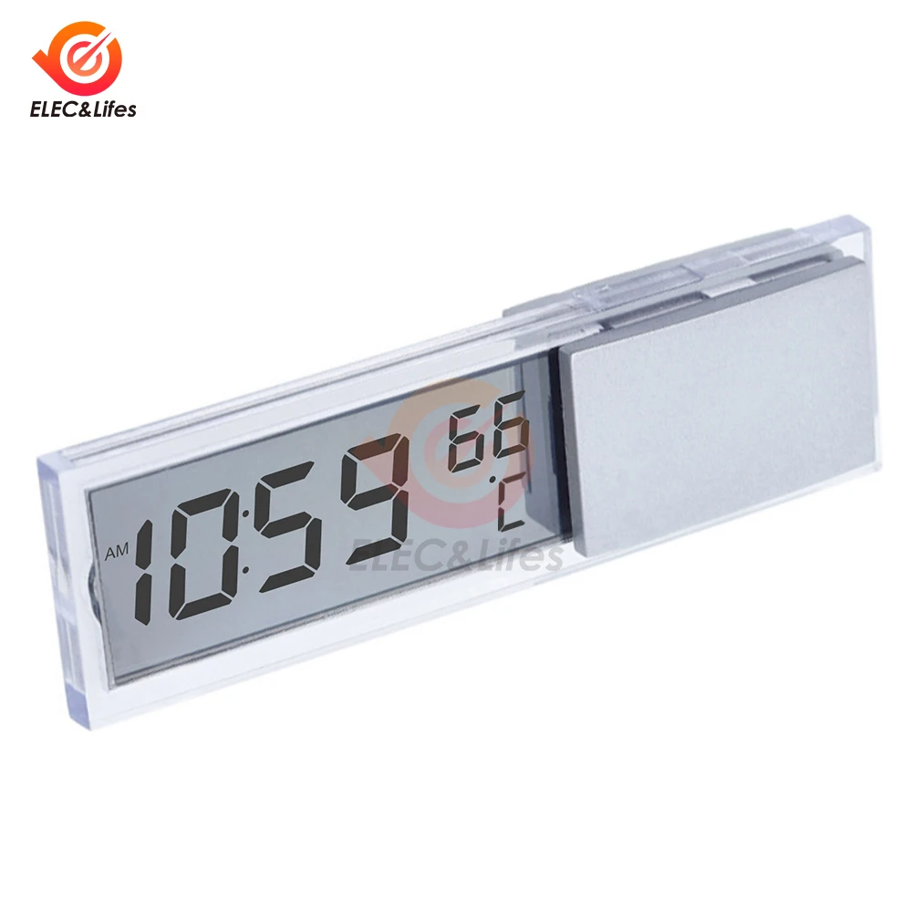 Mini Digital Car Thermometer Thermostat Timer Clock Temperature Instruments Sensor Wall Type Meter LCD Display Weather Station