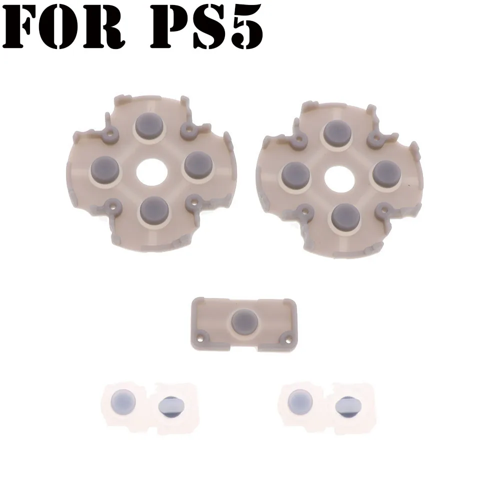Botones conductores de goma para Sony PS5, almohadillas para llaves, V1.0, V2.0