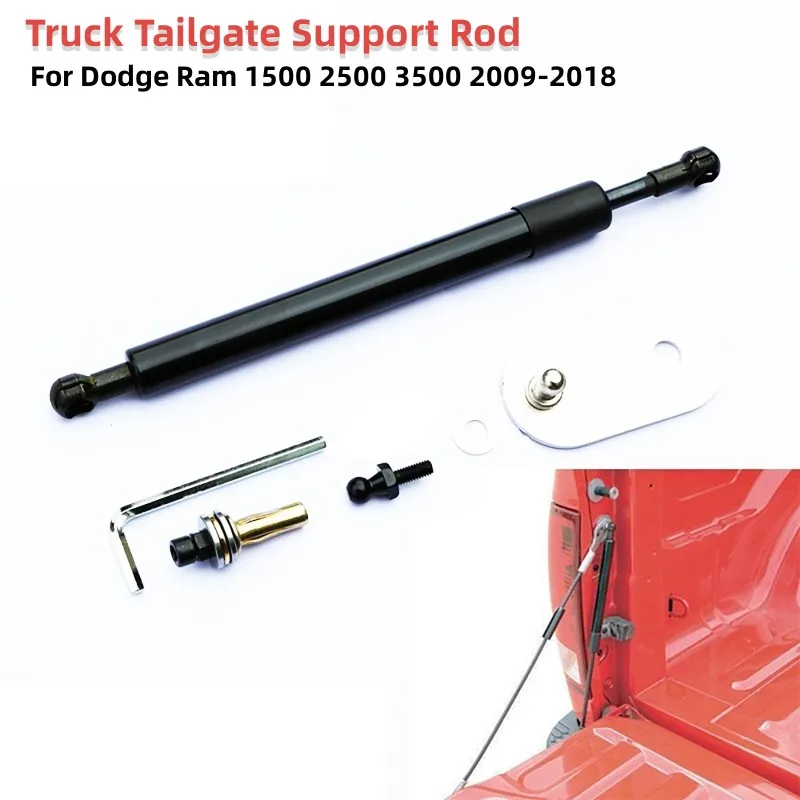 Truck Tailgate Damping Support Rod Truck Lift Assist Tailgate Shock Lift Strut Bars for Dodge Ram 1500 2500 3500 2009-2018