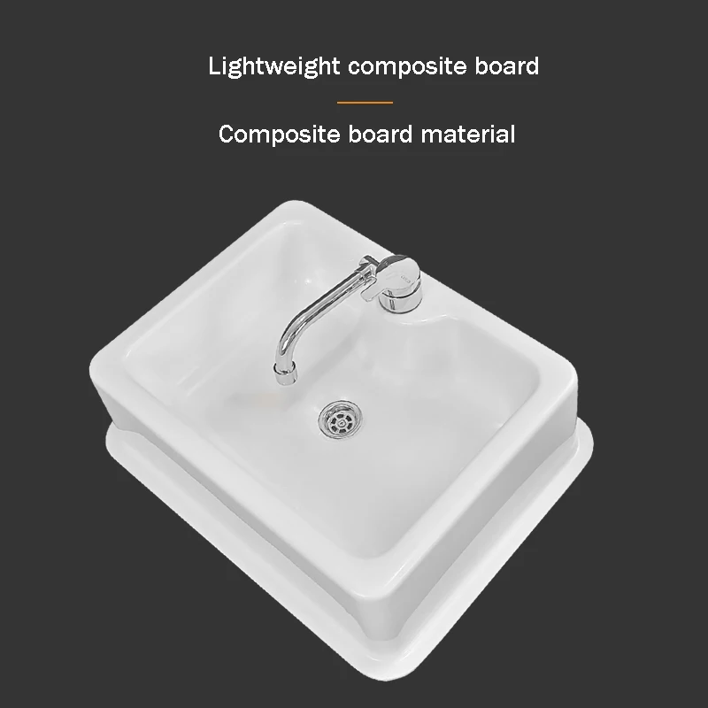 RV Water Basin Folding Basin White Acrylic Hidden Washbasin In The Bathroom