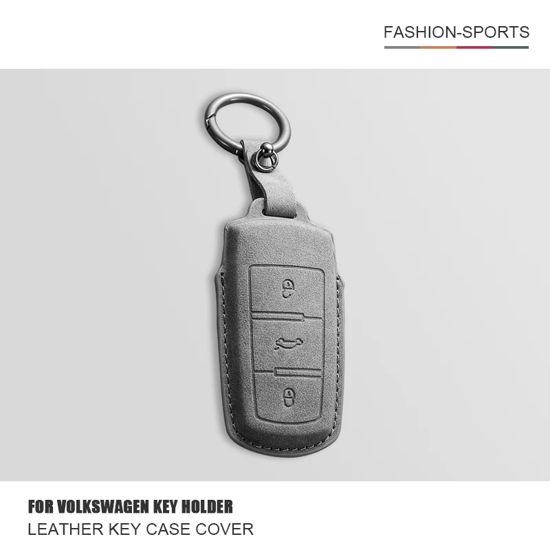 

For Volkswagen VW Passat B6 3C B7 Magotan CC Leather Car Key Case Cover Holder Shell Protector Fob Keychain Keyring Accessories