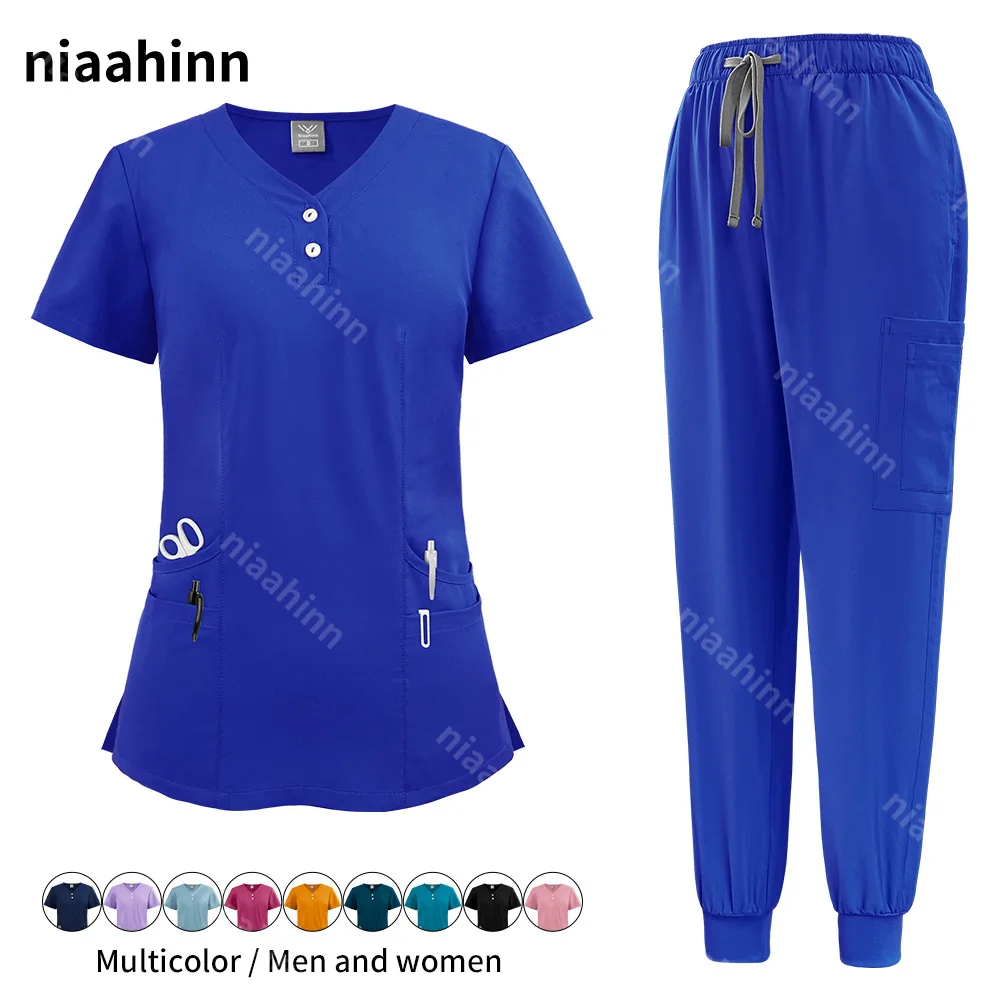 Chirurgische Uniformen Vrouwen Huisarts Verpleegsets Artikelen Medisch Uniform Scrubs Schoonheidssalon Tops Broek Ziekenhuis Klinische Pakken