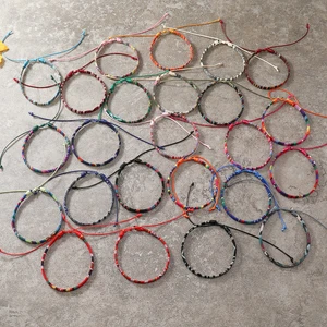 Bilezikler, bohem tarzı, hem erkekler hem de kadınlar için, kumaş, renkli, rastgele, sanat, dostluk bileziği, 24 parça ile sörf Sörf için 6 büyük satış bilek kayışı - no. 5