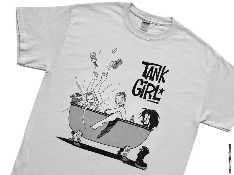 Tank Girl Carefree Bath Time T-Shirt, Tank Girl Shirt, Jet Girl, Womens Emporment Tee, Tank Girl Booga T-Shirt,