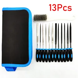 13Pcs/Bag Small File Set 6Pcs Needle Diamond Files 6 High-Carbon Steel Files With Storage For Precision Metal Work Woodworking