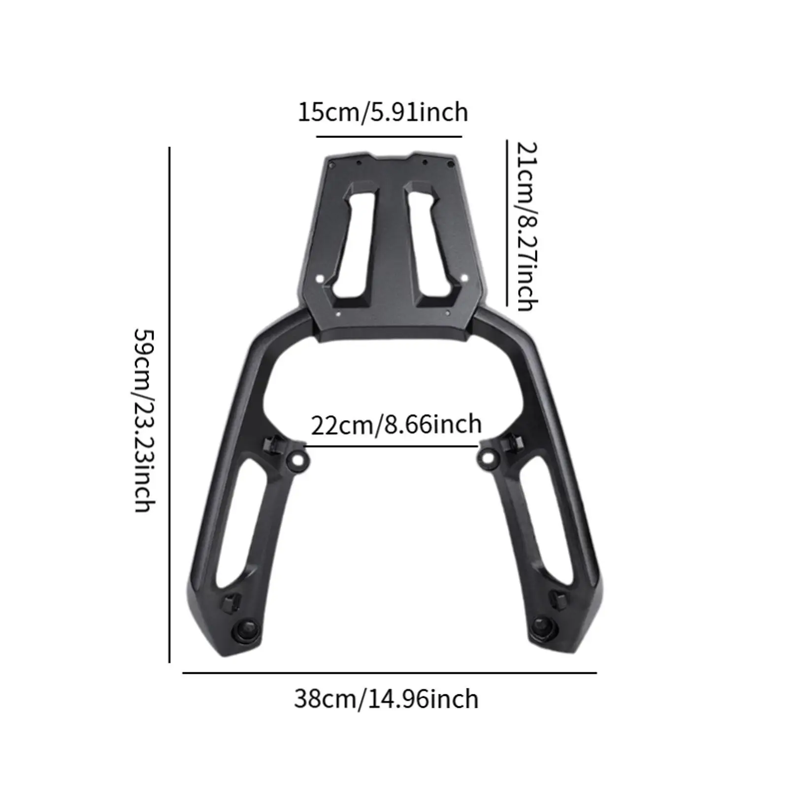 Heavy Duty Motorcycle Luggage Rack Lightweight Aluminum Rear Cargo Holder Extended Tail Shelf for BWS125 150CC