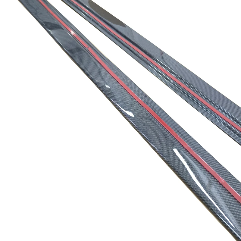 For A6 C8 Allroad carbon fiber side skirt For Audi A6 allroad 2019-2022 - view 2