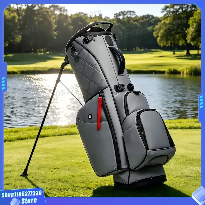 Waterproof Soft Leather Golf Cart Bag 14 Compartments Lightweight Portable Durable Eco Friendly Rack with Logo Design for Men