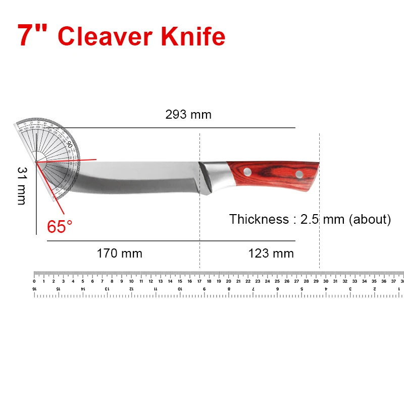 Kitchen Chopping Chef Knife Handmade Forged Cleaver Slicing Knife Sharp Kitchen Boning Knife High Carbon Steel Butcher Knife