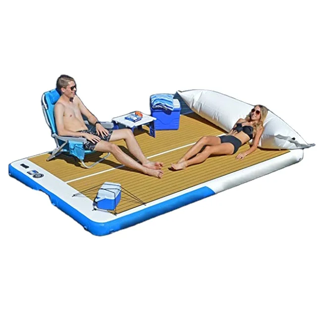 

Наружная складная надувная док-станция с вышивкой, плавающая водная платформа, надувной остров, надувная плавающая док-станция