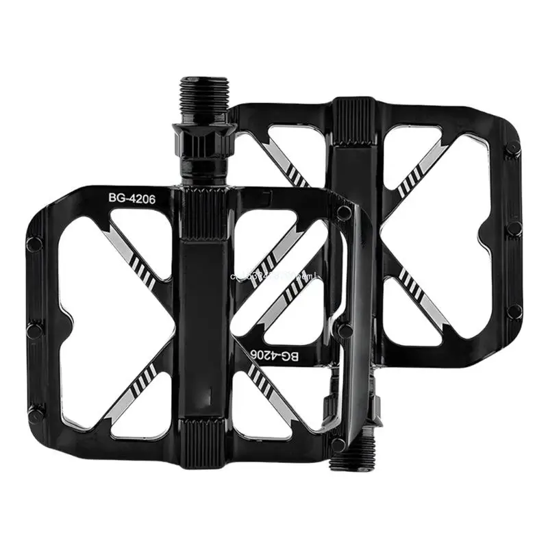 Pédales vélo antidérapantes à plate-forme large, pédales plates 9/16 pouces, roulement scellé, anti-poussière, pédales