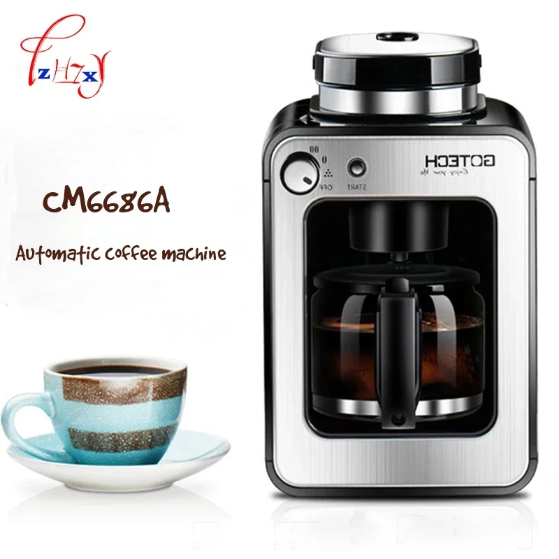 Full Automatic Coffee Grinding Machine 580ml Coffee Grinder Beans Double Use American  Coffee Machine For Home 1pc