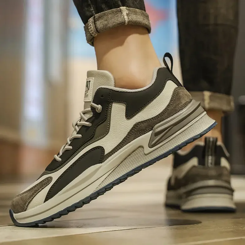 Mesh Schoenen voor Heren Dik Platform Trend 2025, Heren Casual Sneaker Atletisch Eenvoudig Stijlvol Lage Prijs Designer Wandelen Buiten 39
