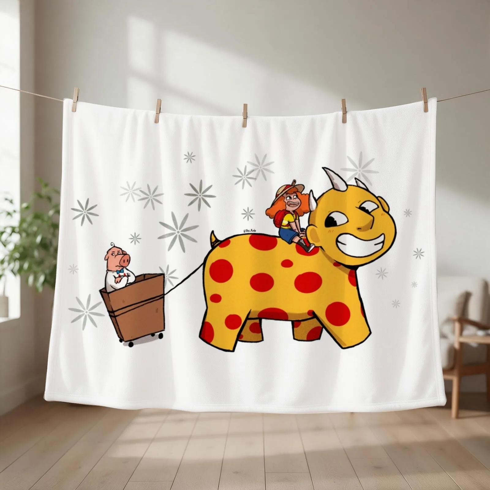 Maggie and the Beast on the go! Throw Blanket Retros Decorative Sofa warm for winter Warm Blankets