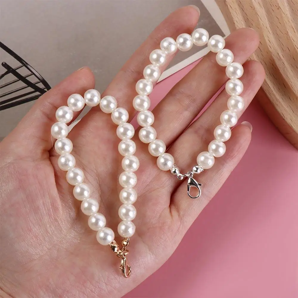 

Creative Simple White Pearl Mobile Phone Chain Lanyard For Women Girls Anti-Drop Phone Case Chain Charm Jewelry Accessories